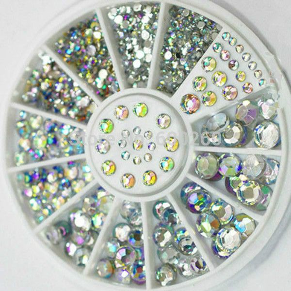 Strass para unhas multicolor acrílico 3D