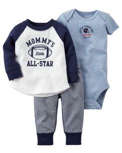 CONJUNTO 3 PEÇAS MOMMY'S LITTLE ALL-STAR CARTER'S