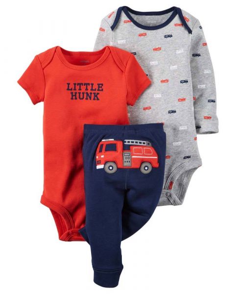 CONJUNTO 3 PEÇAS BOMBEIRO LITTLE HUNK CARTER'S